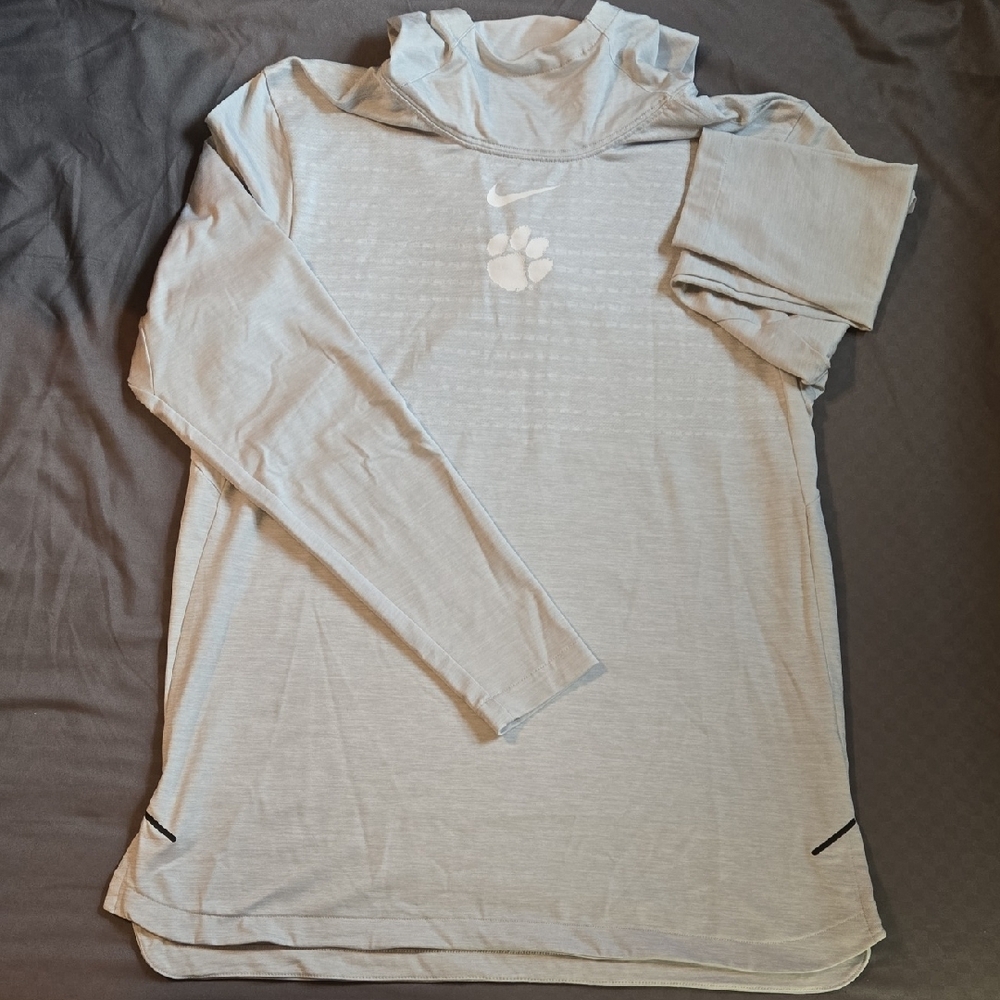 Clemson Nike Gray Long Sleeve Dri Fit Shirt